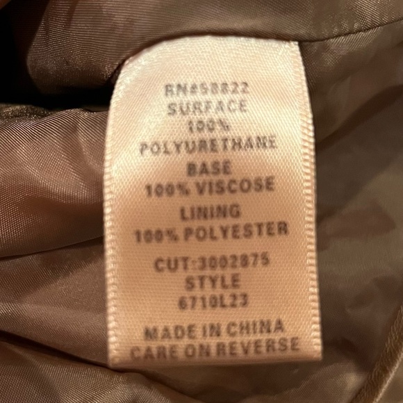 🌸MAX STUDIOS BROWN FAUX LEATHER MOTO JACKET SIZE X-LARGE🌸 - Picture 6 of 6